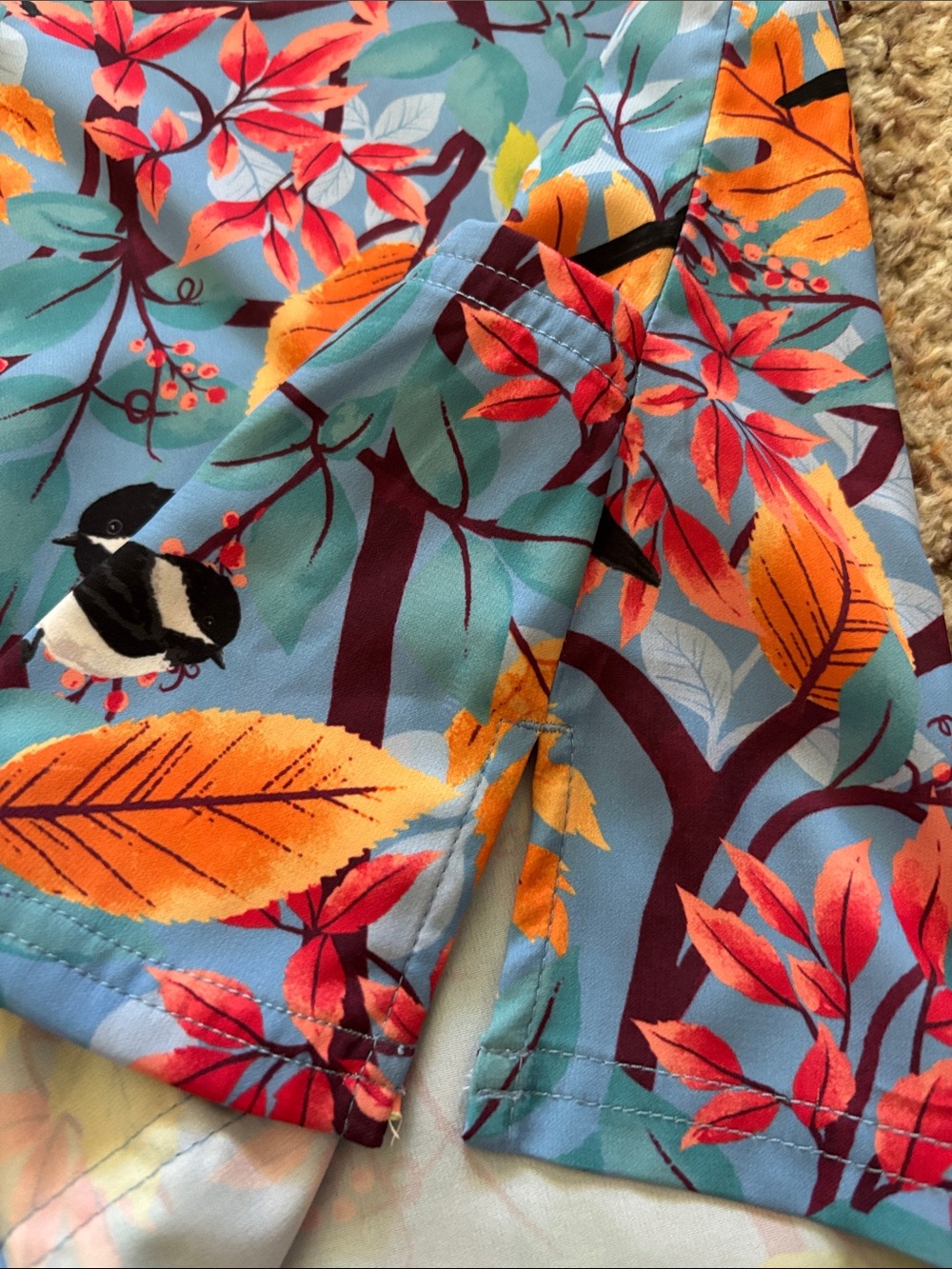 Butter-Soft Stretch Fall Printed Scrub Top- Set Of Three Tops - Picture 12 of 16